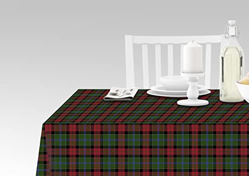 Doge Milano Tischdecke mit Digitaldruck, 100% Made in Italy Rutschfeste Tischdecke für Esszimmer, waschbar und schmutzabweisend, Modell Tartan - Romallo, cm 240x140 von Doge Milano