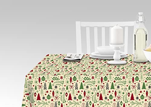 Doge Milano Tischdecke mit Digitaldruck, 100% Made in Italy Rutschfeste Tischdecke für Esszimmer, waschbar und schmutzabweisend, Weihnachten - Modell Robert, 140x180 cm von Doge Milano