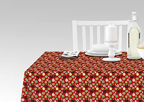 Doge Milano Tischdecke mit Digitaldruck, 100% Made in Italy Rutschfeste Tischdecke für Esszimmer, waschbar und schmutzabweisend, Weihnachtsmodell - Rizziconi, cm 240x140 von Doge Milano
