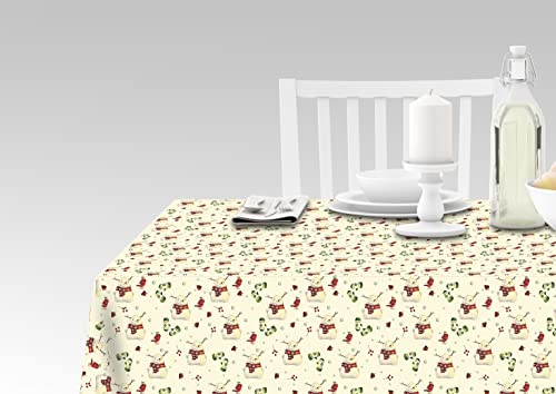 Doge Milano Tischdecke mit Digitaldruck, 100% Made in Italy Rutschfeste Tischdecke für Esszimmer, waschbar und schmutzabweisend, Weihnachtsmodell - Robertson, cm 140x240 Doge Milano Tischdecke mit Digitaldruck, 100% Made in Italy Rutschfeste Tischdecke für Esszimmer, waschbar und schmutzabweisend, Weihnachtsmodell - Robertson, cm 140x240 von Doge Milano