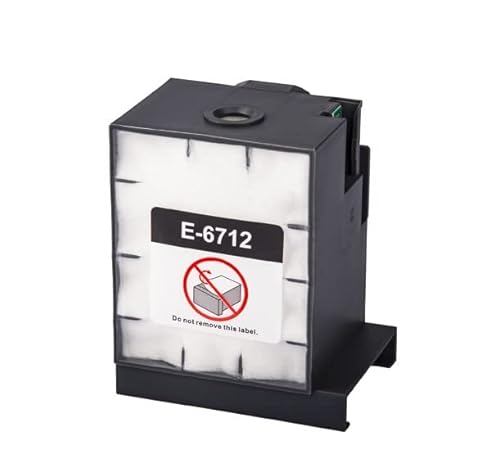 Dogepro Wartungsbox kompatibel mit Epson WorkForce Pro WF-8090DW WF-6090DW WF-6090DTWC WF-6090D2TWC WF-6590DWF Series WF-6590DWF WF-6590DTWFC WF-6590D2TWFC, T6712 C13T6 71200 von DogePro