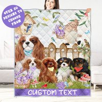 Cavalier King Charles Spaniel Hund Quilt Bettdecke Tagesdecke Weich Leicht Waschbar Polyester Haustier Sommer Quilt, Katze Welpen Liebhaber Geschenk von DoggieOfTheDayShop