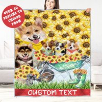 Corgis Hund Quilt Bettdecke Tagesdecke Weich Leicht Langlebig Waschbar Polyester Haustier Sommer Quilt, Katze Welpen Liebhaber Geschenk von DoggieOfTheDayShop