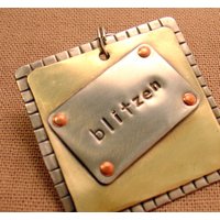 Blitzen - Gemischt Metall Haustier Id Tag Blitzen - Gemischt Metall Haustier Id Tag von DoggoneTags