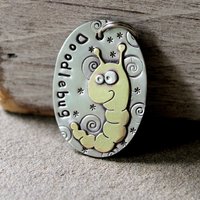 Große Hundemarke - Doodlebug Große Käfer Oder Catailler Aus Metall Große Hundemarke - Doodlebug Große Käfer Oder Catailler Aus Metall von DoggoneTags