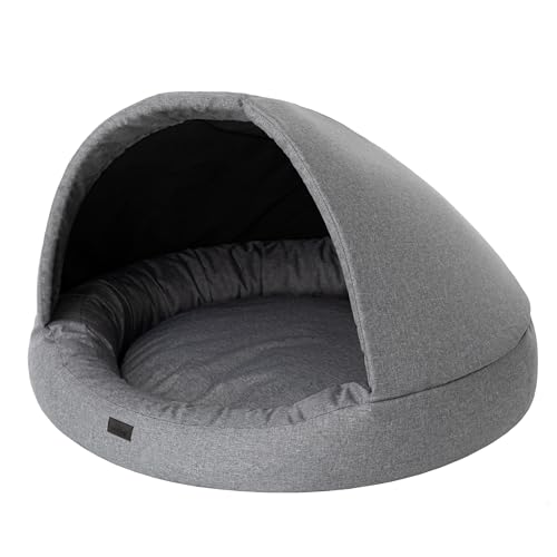 Doggy Hundehöhle Hundebett Katzenbett Hundehütte Haustierbett Hundehaus Hundeliegen Hundesofa Korb Sofa Schlafplatz, Größe 1: 80 x 80 x 62 cm, Anthrazit von Doggy