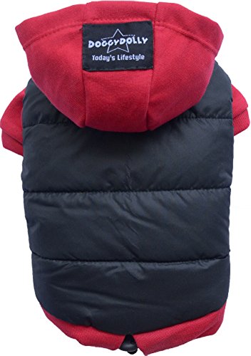 Doggy Dolly BD485-L Big Dog Hundemantel & Hundepullover, schwarz-rot, L von Doggydolly