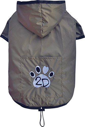 Doggy Dolly DR052 Hunderegenshirt, Größe: M, 2 beinig braun von Doggydolly