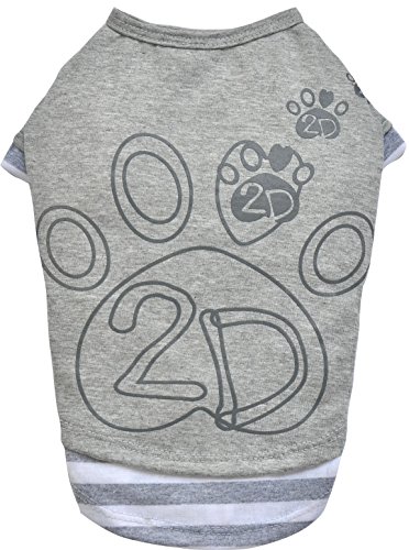 Doggy Dolly T576 Hundeshirt, Größe: XXS, grau mit Muster von Doggydolly