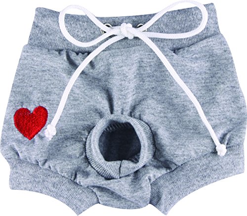 Doggydolly Unterhose für Hunde, aus Baumwolle, Grau, XL - 0,12 kg von Doggydolly