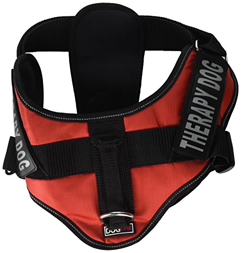 Dogline Alpha Nylon Service Weste Geschirr mit herausnehmbarer Brustplatte und Therapie-Klett-Patches, Größe L, Brustumfang 71 bis 96 cm, Rot Dogline Alpha Nylon Service Weste Geschirr mit herausnehmbarer Brustplatte und Therapie-Klett-Patches, Größe L, Brustumfang 71 bis 96 cm, Rot von Dogline