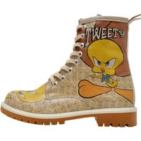 DOGO Schnürboots "Longe Boots Schnürstiefel Tweety Moods Damen Stiefeletten" Handgefertigt DOGO Schnürboots "Longe Boots Schnürstiefel Tweety Moods Damen Stiefeletten" Handgefertigt von Dogo