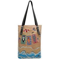 DOGO Umhängetasche "Tall Bag Damen Schultertasche Cats On The Beach Damen" Handgefertigt DOGO Umhängetasche "Tall Bag Damen Schultertasche Cats On The Beach Damen" Handgefertigt von Dogo