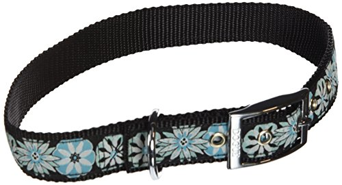 Dogue D_RFH Halsband Ribbon Flower, blau, 65 cm von Puppia