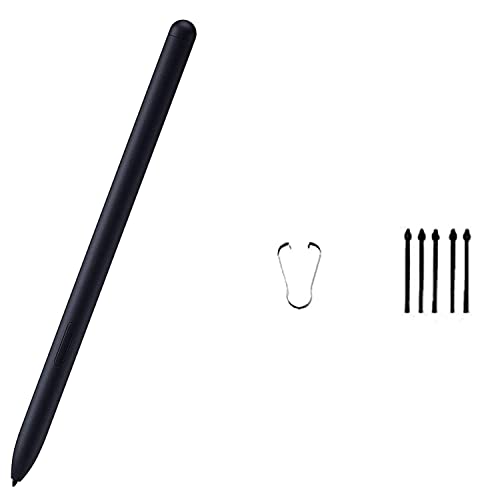 Galaxy Tab S7 Ersatz-Eingabestift für Samsung Galaxy Tab S7, Tab S7+ Plus, Tab S7 FE S Pen Stylus + Spitzen/Federn (schwarzer Stift) von Dogxiong