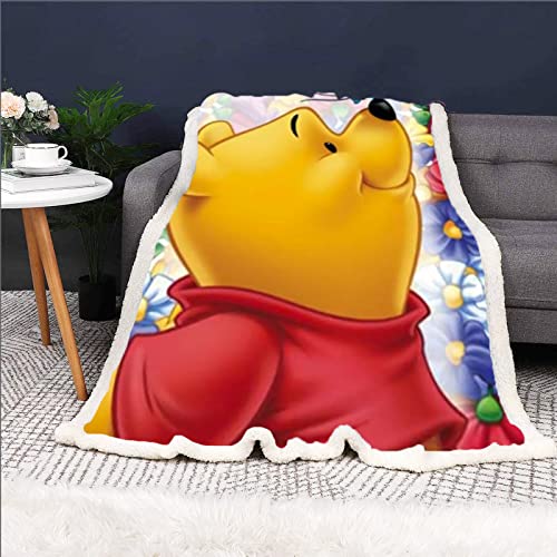 Doiicoon Winnie The Pooh Kuscheldecke Decken Flanelldecke Für Kinder&Erwachsene, Tagesdecke Sofadecken, Sofadecke Für Kinder Jugendliche, (10,150 x 200 cm) von Doiicoon
