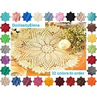 Häkeldeckchen - Wohndeko Milchiges Handgemachte Tischdecke von DoiliesbyElena