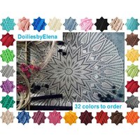 Häkeldeckchen - Wohndeko Weißes Großes Deckchen Handgemachte Tischdecke von DoiliesbyElena