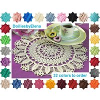 Häkeldeckchen - Wohndeko Weißes Handgemachte Tischdecke von DoiliesbyElena