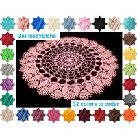 Häkeldeckchen - Wohndeko Weißes Handgemachte Tischdecke von DoiliesbyElena