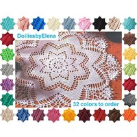 Häkeldeckchen - Wohndeko Weißes Handgemachte Tischdecke von DoiliesbyElena