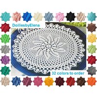 Häkeldeckchen - Wohndeko Weißes Handgemachte Tischdecke von DoiliesbyElena
