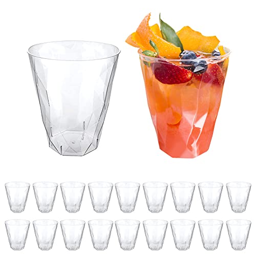 Doimoflair Cocktailglas Mehrwegbecher Cocktailbecher Ice 34 cl aus Kunststoff Plastik Transparent milchiger Optik Set 20 Stück von Doimoflair