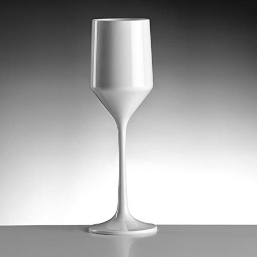 DoimoFlair Sektglas aus Kunststoff Bruchsicher Sektkelch Plastik Weiß 19 cl. Set 6 Stück von DoimoFlair