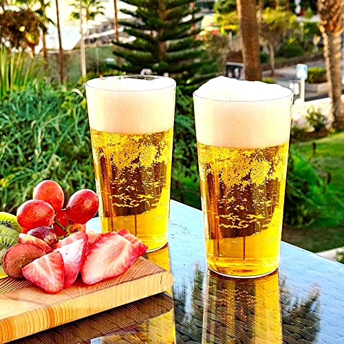 DoimoFlair Bierglas aus Kunststoff 60 cl. Mehrwegbecher Bierkrug Plastik Transparent Spülmaschinenfest Set 5 Stück von DoimoFlair