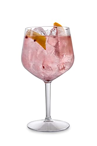 DoimoFlair Gran Ballon Gin Tonic Glas Weinglas aus Kunststoff bruchsicher Cocktailglas Plastik Transparent 86 cl. Set 2 Stück von DoimoFlair