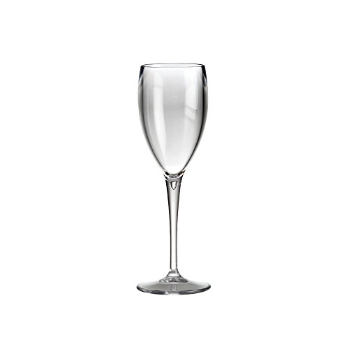 Doimoflair Sektglas aus Kunststoff Bruchsicher Sektkelch Plastik Transparent 17 cl. Set 6 Stück von Doimoflair