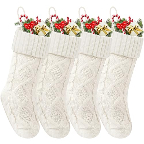 Doitory Weihnachtsstrümpfe, 45,7 cm, lange Stricksocken, Weihnachtsdekoration, hängender Strumpf für Kamin, Weihnachtsbaumstrumpf Ornamente für Familie Doitory Weihnachtsstrümpfe, 45,7 cm, lange Stricksocken, Weihnachtsdekoration, hängender Strumpf für Kamin, Weihnachtsbaumstrumpf Ornamente für Familie von Doitory