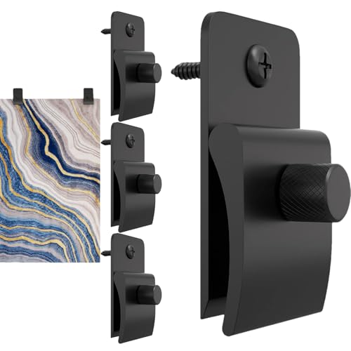 4 Stück Tapisserie-Kleiderbügel - 6,4 X 2,01 Cm Dekorative Tapisserie-Aufhänger, Mehrzweck-Wandbehang-Display-Halterung, Clips Für Teppich Und Decke, Heimteppich-Ornament Für Bibliothek, Arbeitszimme von Doiyislem