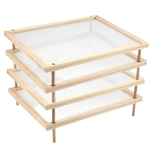 Doiyislem 2/4-stöckig Trockenplatte Für Pasta - 24.5x39cm Stapelbarer Lebensmitteltrockner, Kräutertrockner Gestell, Mehrzweck, Lebensmitteltrockner Mit Netz Aus, Gesund, Sicher, Platzsparend Doiyislem 2/4-stöckig Trockenplatte Für Pasta - 24.5x39cm Stapelbarer Lebensmitteltrockner, Kräutertrockner Gestell, Mehrzweck, Lebensmitteltrockner Mit Netz Aus, Gesund, Sicher, Platzsparend von Doiyislem