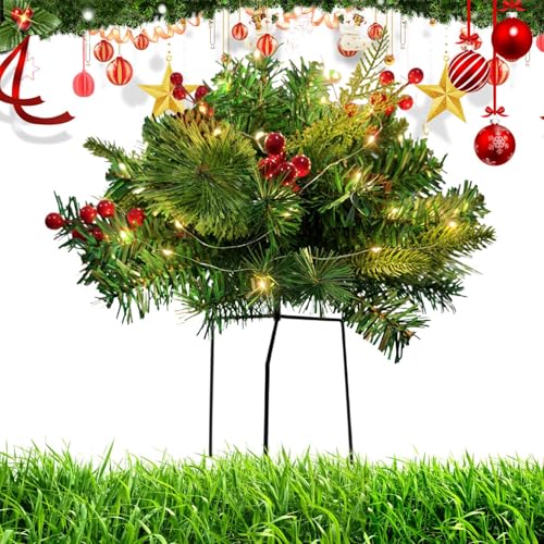 Doiyislem Außen Beleuchteter Weihnachtsbaum - 40 x 45 cm Weihnachtsbaum Kübelbefüllung Mit Beleuchtung Und Dreibehalter,Pflanzkübel Füller für mit Dreibeinstütze - Holiday Dekoration Doiyislem Außen Beleuchteter Weihnachtsbaum - 40 x 45 cm Weihnachtsbaum Kübelbefüllung Mit Beleuchtung Und Dreibehalter,Pflanzkübel Füller für mit Dreibeinstütze - Holiday Dekoration von Doiyislem