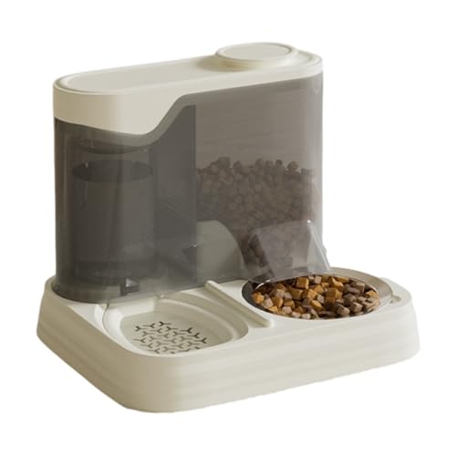 Doiyislem Automatischer Katzenfutterautomat,Welpen Futter- Und Wasserspender | Rutschfester 2-in-1 Futterautomat Für Zuhause, Wohnung, Urlaub Und Haushalte Mit Mehreren Tieren von Doiyislem