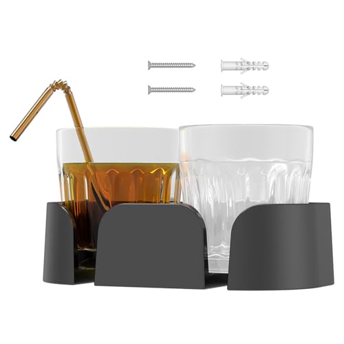 Doiyislem Bierdosen Flaschenhalter - Weinhalter Für Dusche | Wandmontierter Halter für Gläser & Tassen in Bad Wanne Wohnung Küche von Doiyislem