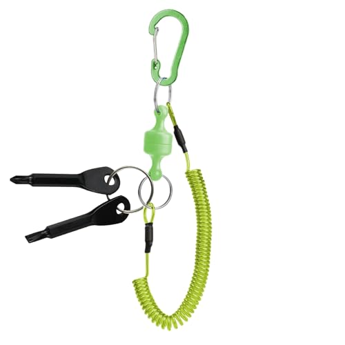 Doiyislem Fliegenfischen Sicherungsclip - Fliegenfischen Zubehör - Karabiner Leine Schnellverschluss Rutschsicher Halter für Salzwasser Landung Watten Boot Fluss von Doiyislem