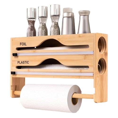 Doiyislem Folienspender | Lebensmittel Folien Schneider,Küchenfolien Organizer Wandmontiert Aufbewahrungsbox mit Schneidefunktion für Papier Haushalt Kühlschrank Gewerbe Doiyislem Folienspender | Lebensmittel Folien Schneider,Küchenfolien Organizer Wandmontiert Aufbewahrungsbox mit Schneidefunktion für Papier Haushalt Kühlschrank Gewerbe von Doiyislem