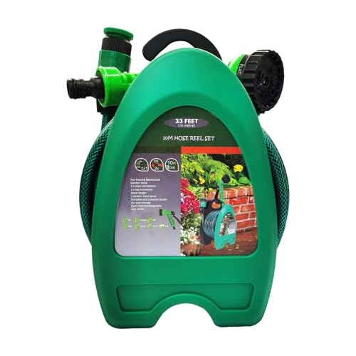 Doiyislem Gartenschlauch Wandhalterung | Robuster Schlauchständer | Rohrregal Haspelregal 10m zur Bewässerung und Aufbewahrung von Verlängerungskabeln in Garten Garage Außenbereich und Pool von Doiyislem