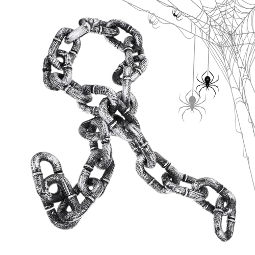 Doiyislem Halloween Ketten Dekoration - Ketten Attrappen - Gefängnis Dekoration 1 5 Meter Innen Und Außenbereich Gruselhaus Erschreckende Atmosphäre Für Halloween Fest von Doiyislem