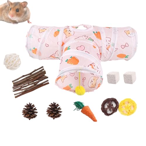 Doiyislem Hamster Tunnel - Zusammenklappbarer Interaktiver Haustiertunnel,Haustierspielzeug Für Bewegung Verstecken Kuscheln Klettern Doiyislem Hamster Tunnel - Zusammenklappbarer Interaktiver Haustiertunnel,Haustierspielzeug Für Bewegung Verstecken Kuscheln Klettern von Doiyislem