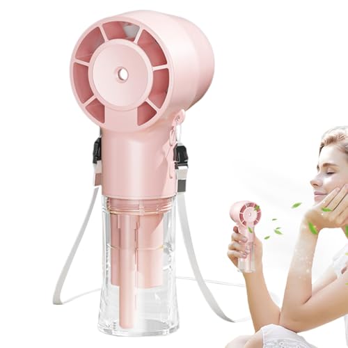 Doiyislem Handlicher Nebelfächer - 12000 U/min Leiser Sprühnebel Lüfter - Handheld Leiser Kühlmister 1200mAh Bei Für Garten Pool Wandern Sport Camping von Doiyislem