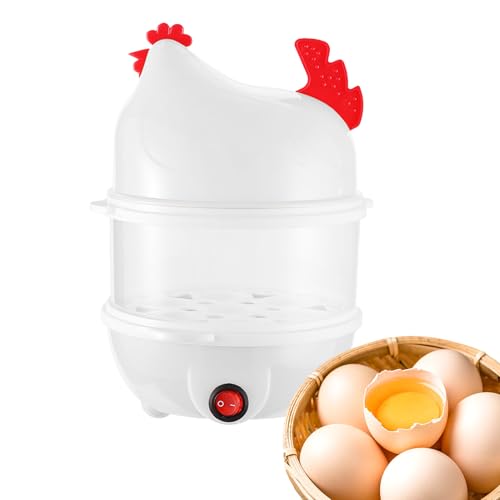 Doiyislem Hard Boiled Egg Cooker,Doppelschicht Frühstückskocher - Hühnerform Eierkocher Für Küche Frühstück Camping Zuhause Kinder Erwachsene Doiyislem Hard Boiled Egg Cooker,Doppelschicht Frühstückskocher - Hühnerform Eierkocher Für Küche Frühstück Camping Zuhause Kinder Erwachsene von Doiyislem