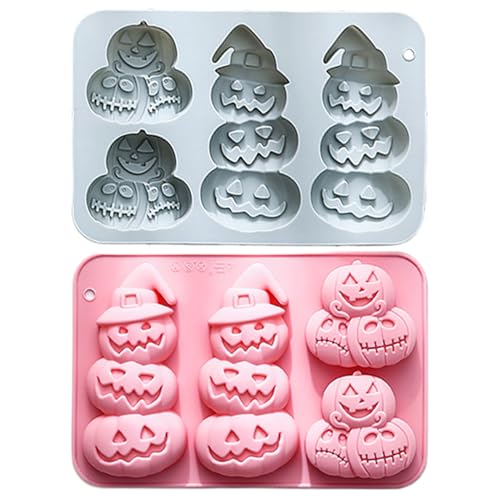 Doiyislem Herbst Silicone Förmchen | 2 Stück Kürbis Muffinform Antihaft - Thanksgiving Halloween Backwerkzeuge Kürbis für Muffin Würfel Cupcake Fondant Pfannkuchen Schokolade Seife von Doiyislem