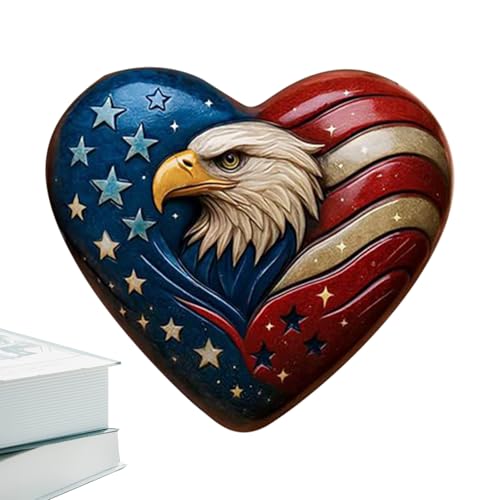 Doiyislem Herz Dekoration - Patriotischer Herz Deko Schreibtischschmuck - Design Flagge Deko Für TV Schrank Tisch Wohnzimmer Büro Doiyislem Herz Dekoration - Patriotischer Herz Deko Schreibtischschmuck - Design Flagge Deko Für TV Schrank Tisch Wohnzimmer Büro von Doiyislem