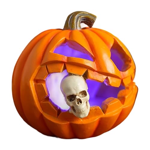 Doiyislem Kürbis Für Innenbereich | Kürbis-Skelett-Lampen-Dekoration - Schaurige Deko Figur Für Innenbereich Tischdekoration Halloween Partys von Doiyislem