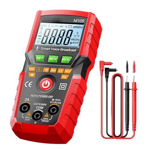 Doiyislem Multimeter Prüfgerät,4000-Count Strom Spannungsmessgerät | Mit Sprachansage Elektronisches Prüfgerät Für Elektriker Gerätewartung Und Autobatterie-Reparatur Doiyislem Multimeter Prüfgerät,4000-Count Strom Spannungsmessgerät | Mit Sprachansage Elektronisches Prüfgerät Für Elektriker Gerätewartung Und Autobatterie-Reparatur von Doiyislem