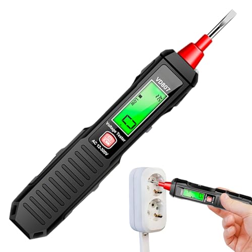 Doiyislem Spannungsprüfer,Berührungsloser Stromkreisprüfer mit Digitaldisplay - Hochpräzise 12-300V AC Spannungsdetektor Für Kfz, Haushalt, Kühlschrank Und Motor Doiyislem Spannungsprüfer,Berührungsloser Stromkreisprüfer mit Digitaldisplay - Hochpräzise 12-300V AC Spannungsdetektor Für Kfz, Haushalt, Kühlschrank Und Motor von Doiyislem