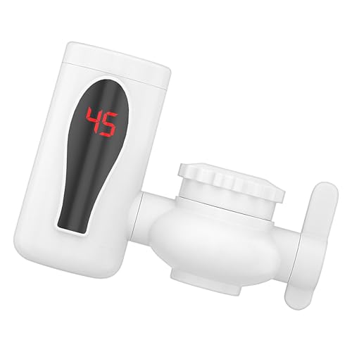 Doiyislem Warmwasserhahn | Durchlauferhitzer | Schwenkbarer Wasserhahn mit LED-Digitaldisplay und zwei Betriebsarten für Küche Outdoor Events Camping Büroküche von Doiyislem